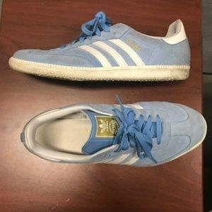 light blue adidas samba
